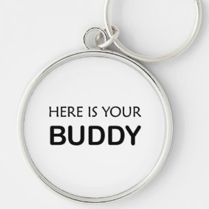 Hier is je buddy minimalistische sleutelhanger