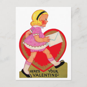 Hier is je Valentijn meisje Feestdagenkaart