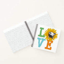 Hier is mijn LOVE van Sunflower Piggy Notitieboek