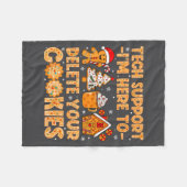 Hier is Tech Cookies Delete Support Fleece Deken (Voorkant (Horizontaal))
