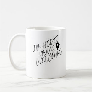 Hier is uw welkom koffiemok