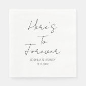 Hier is voor altijd het Manuscript Elegant Wedding Servet (Voorkant)