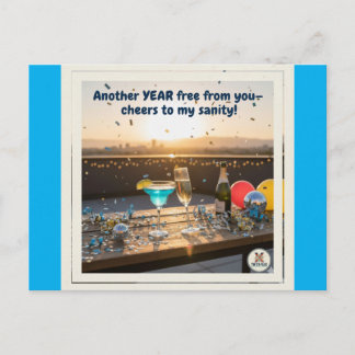 Hier is voor het gezond verstand feestdagenkaart