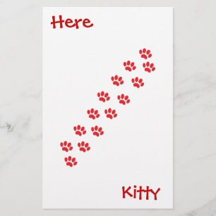 Hier Kitty Cat Paws Briefpapier
