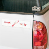 Hier Kitty Cat Paws Bumpersticker (Op Truck)