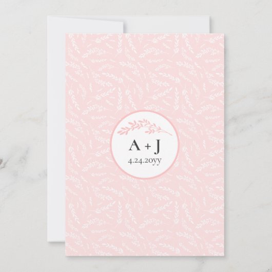 Hier komen de bruiden moderne roze trouwjurk kaart (Achterkant)