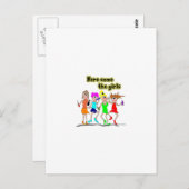 Hier komen de meisjes briefkaart (Voorkant / Achterkant)
