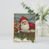 Hier komen kerstkerstbriefkaarten feestdagenkaart (Staand voorkant)