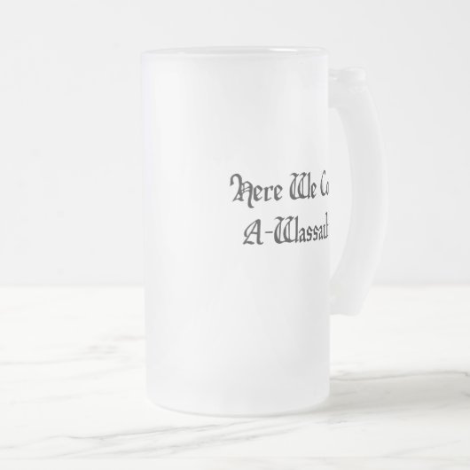 Hier komen we op een wassende manier matglas bierpul (Voorkant rechts)