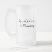 Hier komen we op een wassende manier matglas bierpul (Links)