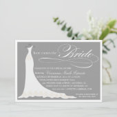 HIER KOMT DE BRIDE | BRIDAL SHOWER INVITATION KAART (Staand voorkant)