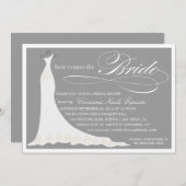 HIER KOMT DE BRIDE | BRIDAL SHOWER INVITATION KAART (Voorkant / Achterkant)