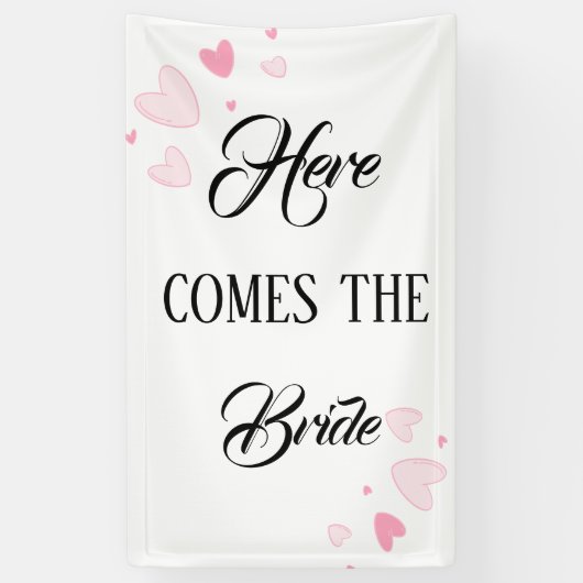 Hier komt de bride spandoek (Verticaal)