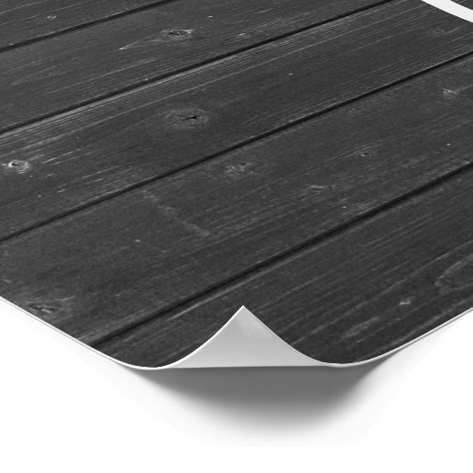 Hier komt de bruid. Grijs en wit trouwbord Poster (Hoek)