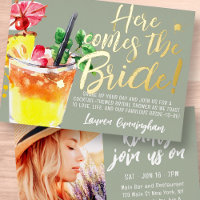 Hier komt de bruid leuk cocktail save the date