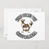 Hier komt de chupacabra briefkaart (Voorkant / Achterkant)