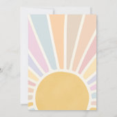 Hier komt de Fun Boho Sunshine Birthday Party Kaart (Achterkant)