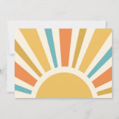 Hier komt de Fun Retro Boho Hippie Boy Birthday Kaart (Achterkant)