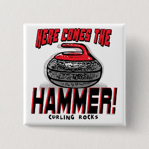 Hier komt de Hammer Curling Gear Vierkante Button 5,1 Cm
