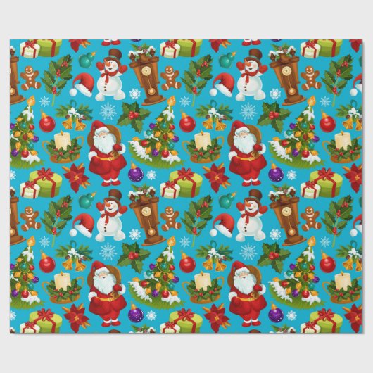 Hier komt de kerstman cadeaupapier (Vlak)