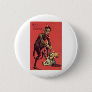 Hier komt de Krampus! 2 Ronde Button 5,7 Cm