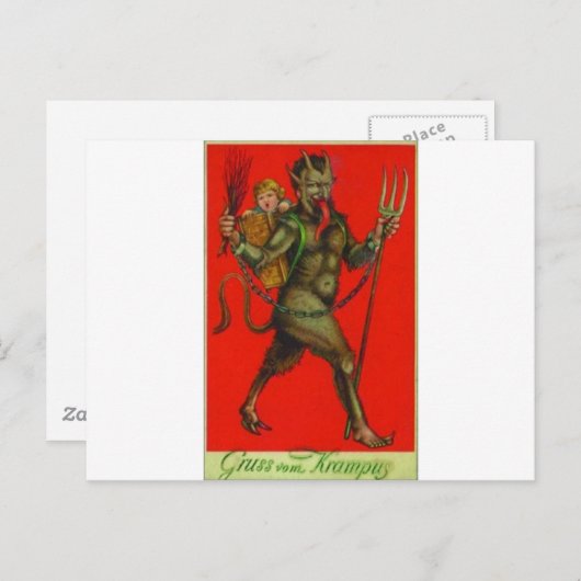 Hier komt de Krampus! Briefkaart (Voorkant / Achterkant)
