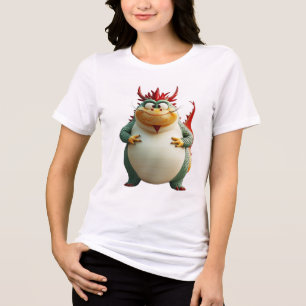 Hier komt de Lucky Dragon Glimlachende Zodiac Dr Tri-Blend Shirt