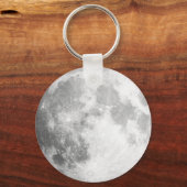 Hier komt de maan/Full Moon Button Sleutelhanger (Voorkant)