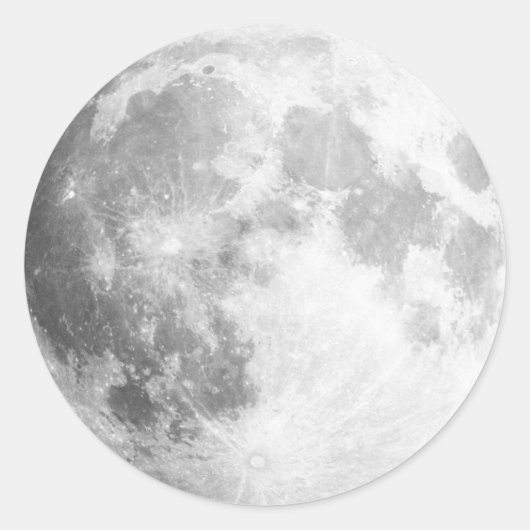 Hier komt de maan / Volle maan stickers (Voorkant)