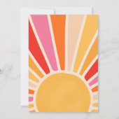 Hier komt de One Boho Sunshine 1e verjaardag Kaart (Achterkant)