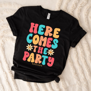 Hier komt de Party Retro Custom T-shirt