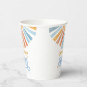 Hier komt de Son aangepaste tekst Boho Baby shower Papieren Bekers (Links)