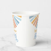 Hier komt de Son aangepaste tekst Boho Baby shower Papieren Bekers (Rechts)