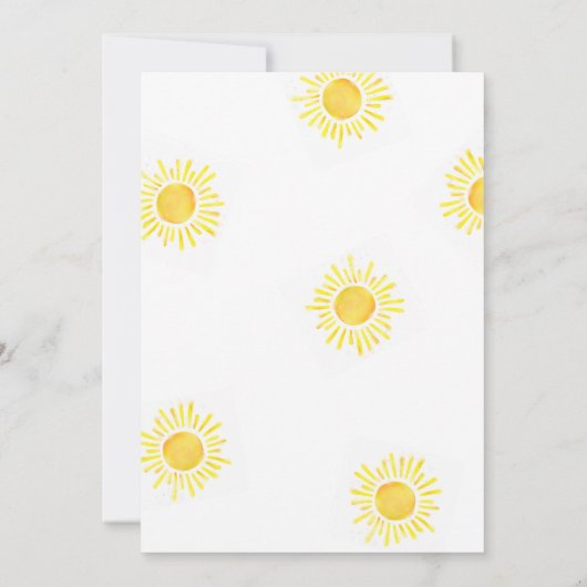 Hier komt de Son Baby shower Invitation Boy Son Kaart (Achterkant)