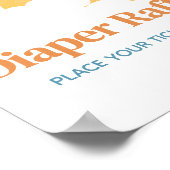 Hier komt de Son Baby shower Luier Raffle Poster (Hoek)