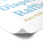 Hier komt de Son Baby shower Luier Raffle Poster (Hoek)