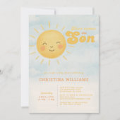 Hier komt de Son Baby shower uitnodiging 🌞✨ (Voorkant)