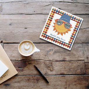 Hier komt de Son Plaid Baby Shower Servet