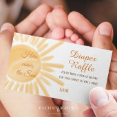 Hier komt de Son Sunshine Diaper Raffle Shower Informatiekaartje