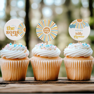 Hier komt de Sons Twin Boy Cupcake Toppers