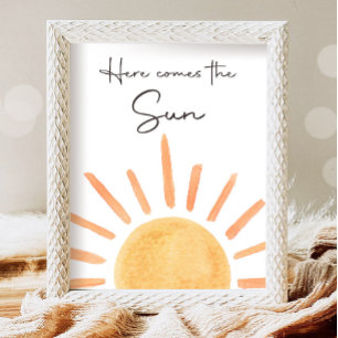 Hier komt de Sun Boho Little Sunshine Party Poster