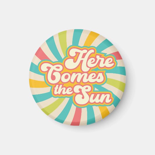 Hier komt de Sun Retro Summer Vibes Magneet (Voorkant)