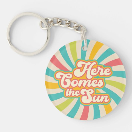 Hier komt de Sun Retro Summer Vibes Sleutelhanger (Voorkant)