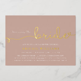 Hier komt de Uitnodiging van de Folie van de Bride