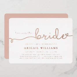 Hier komt de Uitnodiging van de Folie van de Bride