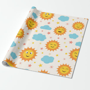 Hier Komt De Zon Baby Shower Cadeaupapier
