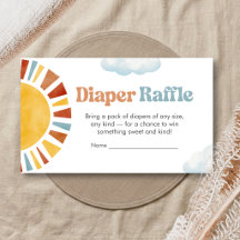 Hier Komt de Zon Baby Shower Luier Raffle