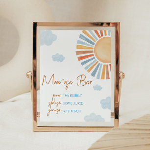 Hier komt de zon Baby shower mam osa bar Poster