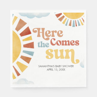Hier Komt de Zon Baby Shower Servet