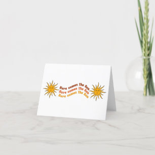Hier komt de zon bedankkaart